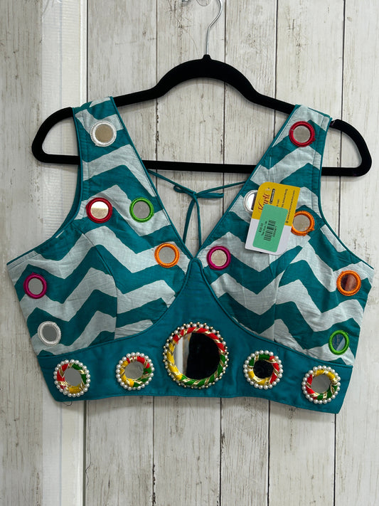 Cotton blouse with mirror