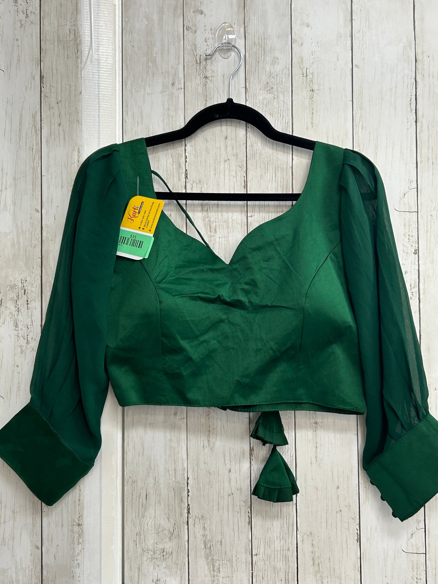 Green long sleeve blouse