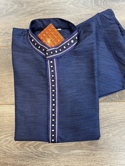 Cotton silk kurta pajama