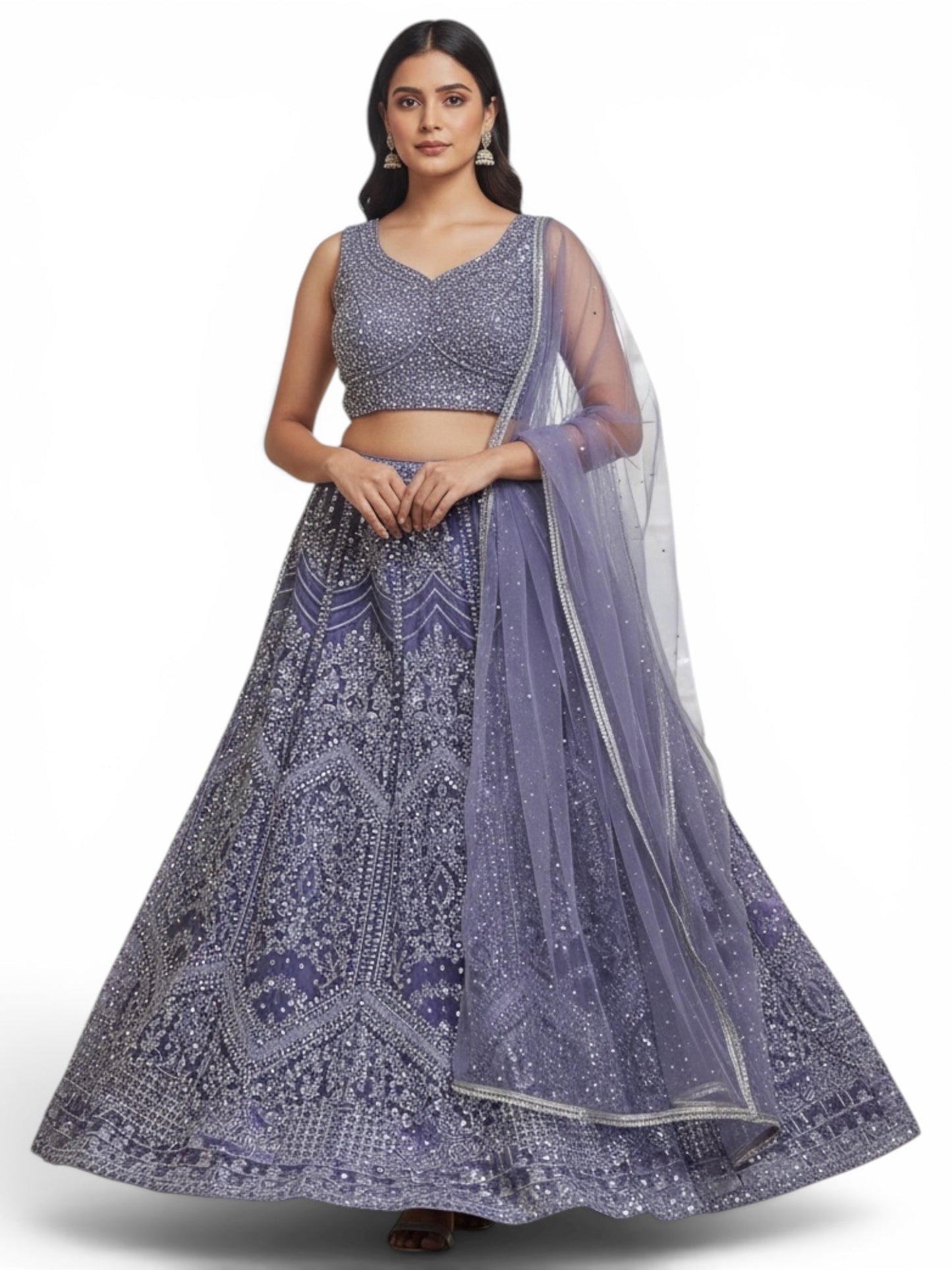Lavender purple lehenga Choli