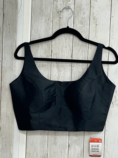 Satin silk sleeveless blouse : Black