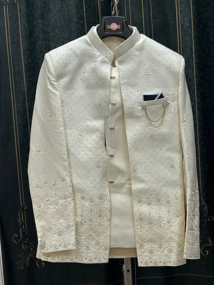 Three piece indo western sherwani