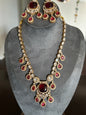 Ruby red necklace set