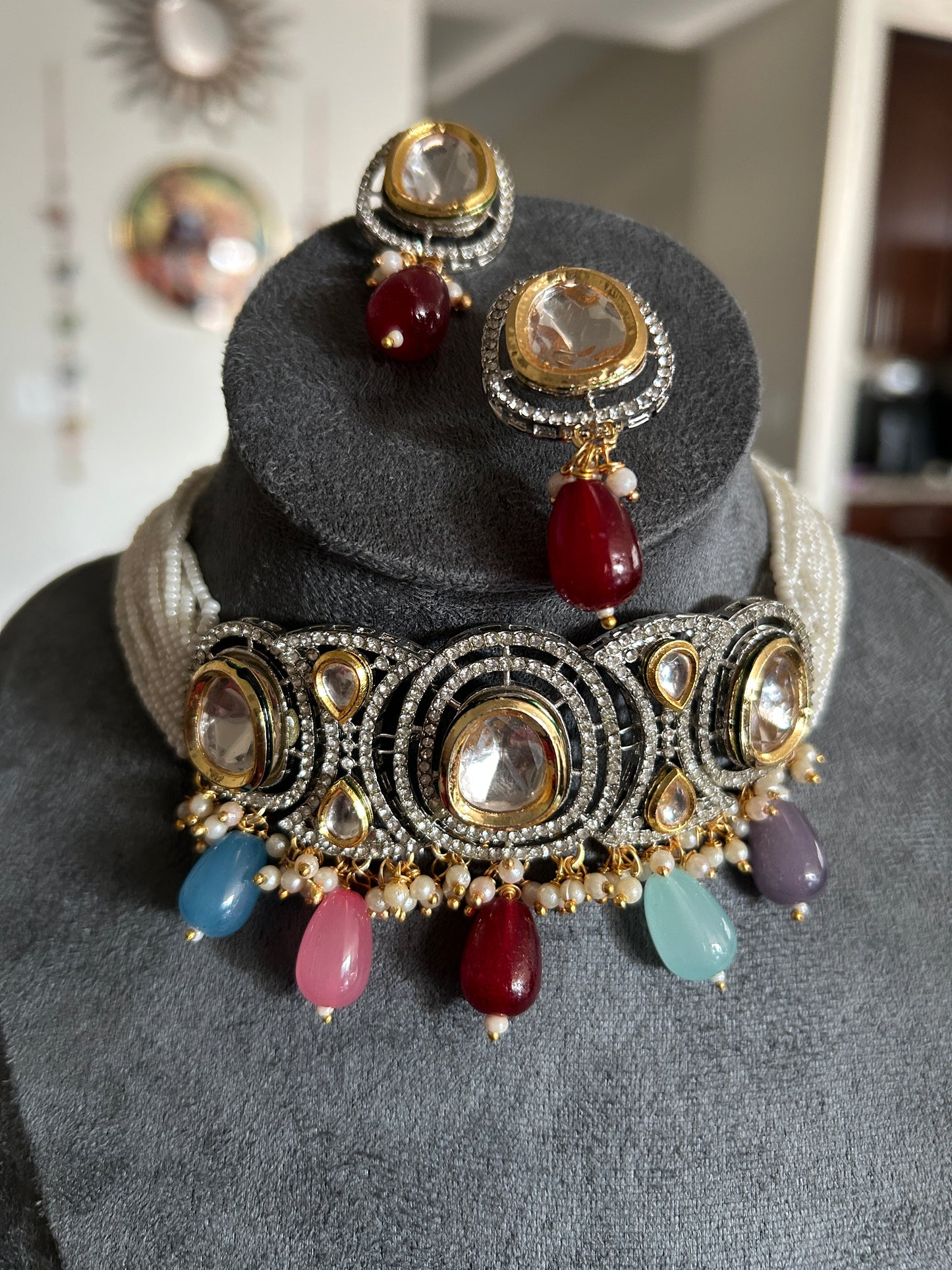 Kundan necklace set
