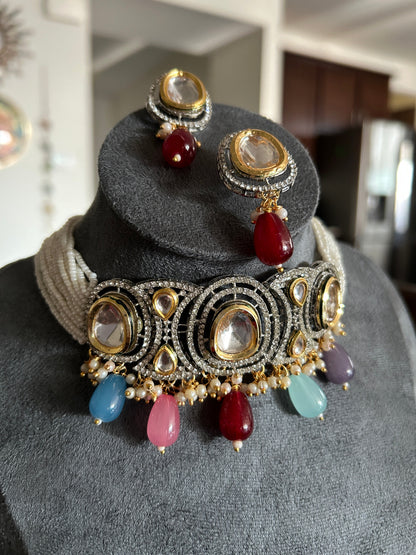 Kundan necklace set