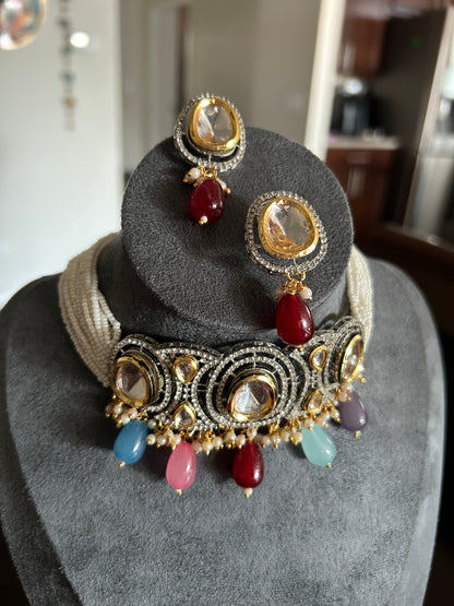 Kundan necklace set