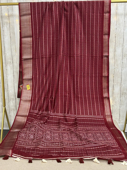 Dola silk saree with blouse piece