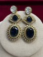 Antique polish earrings : Blue