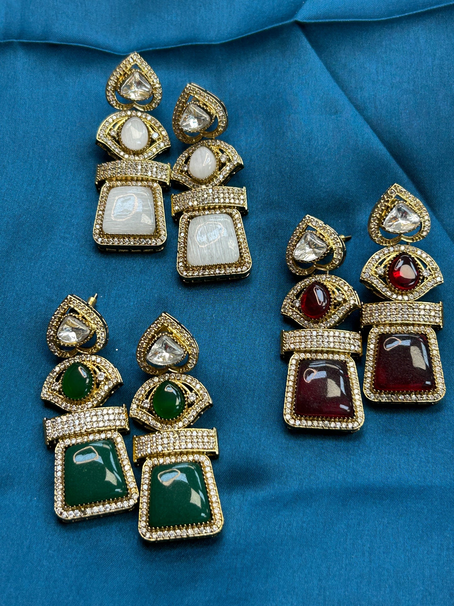 Mehandi polish earrings