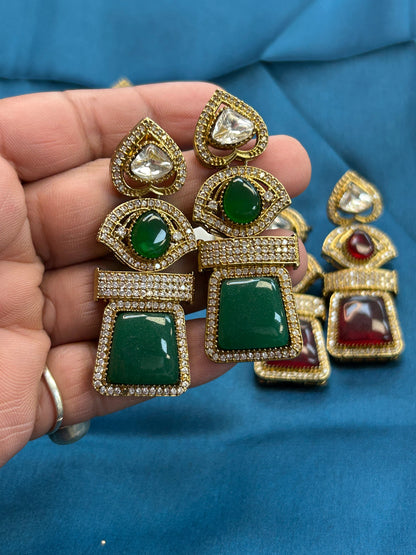 Mehandi polish earrings