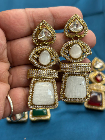 Mehandi polish earrings