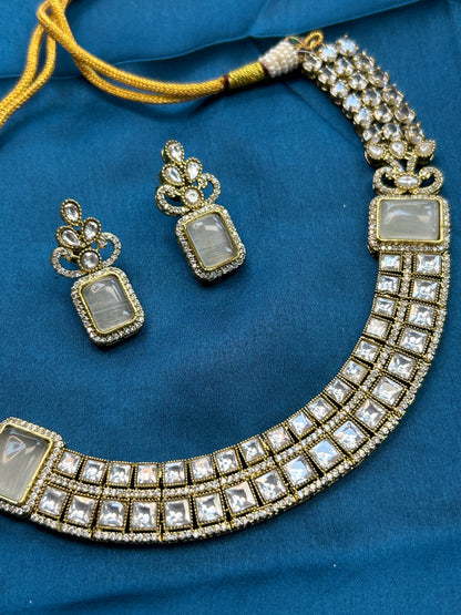 Moissanite necklace set