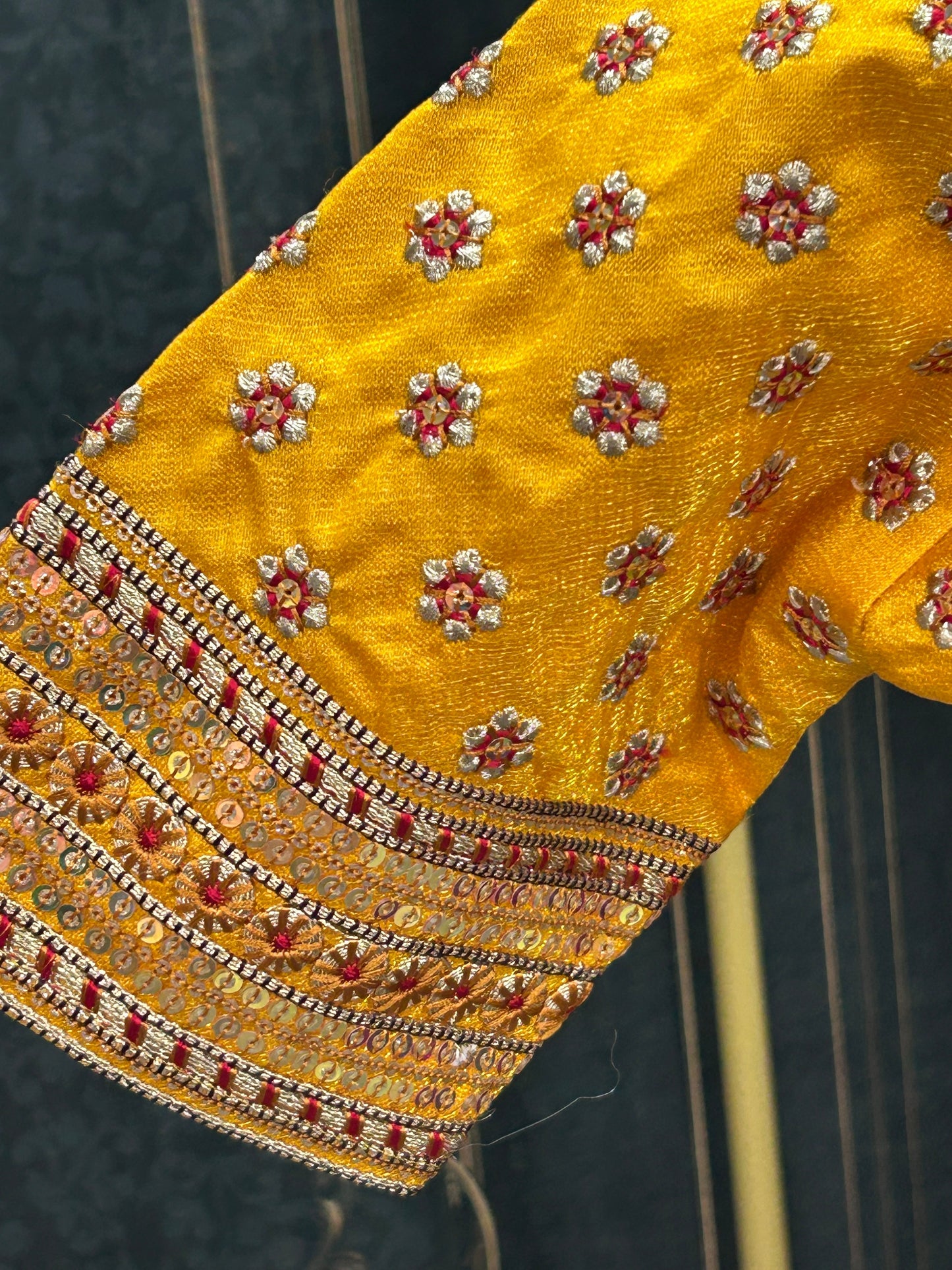 Yellow heavy work blouse
