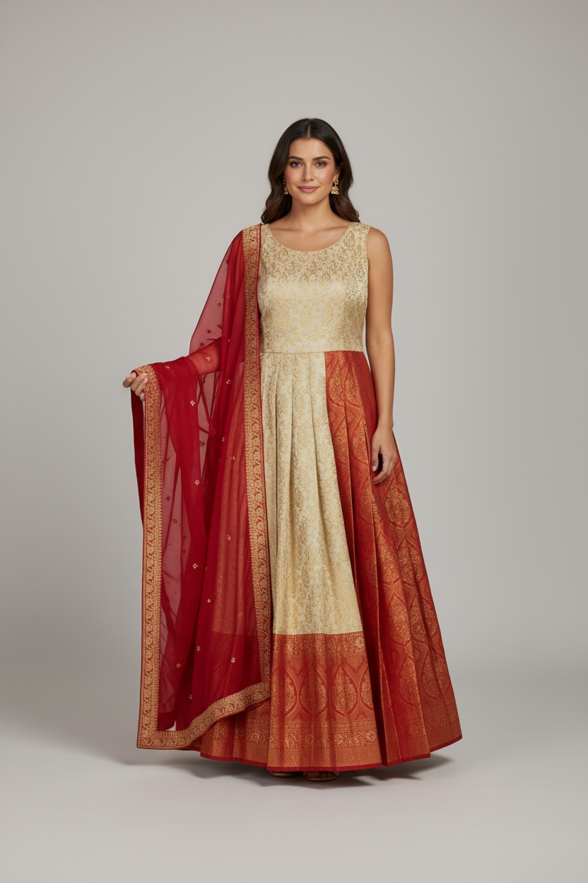 Silk Anarkali dress