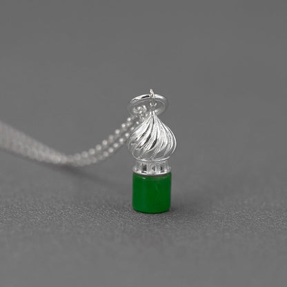 Dome Castle Jade Earrings