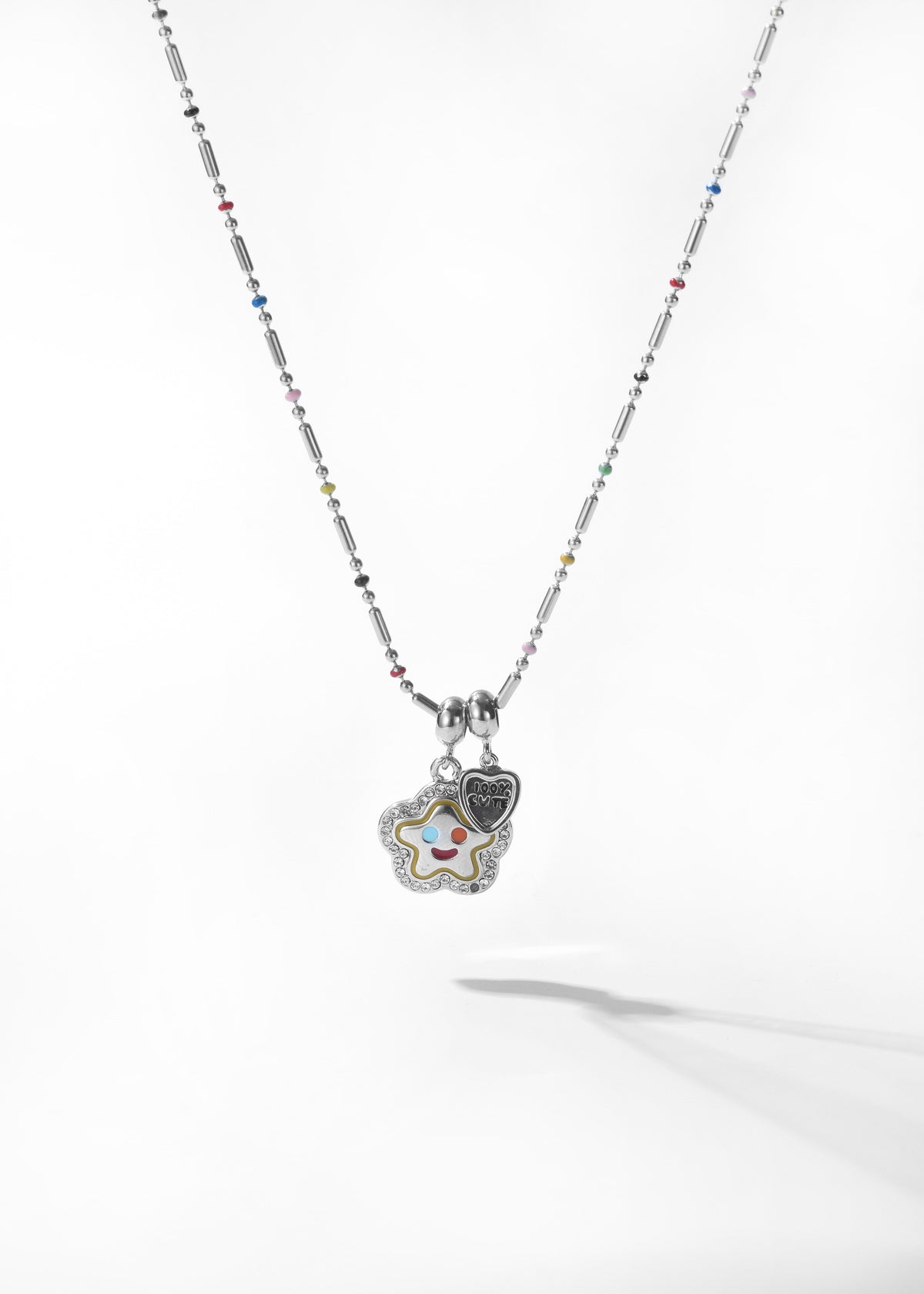 Beaded Smiley Face Necklace