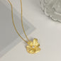 Peony Flower 925 Silver Necklace