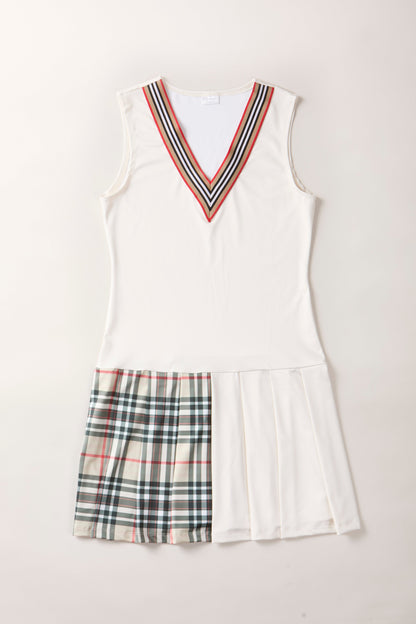 AGGIE BROWN PLAID DRESS