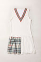 AGGIE BROWN PLAID DRESS