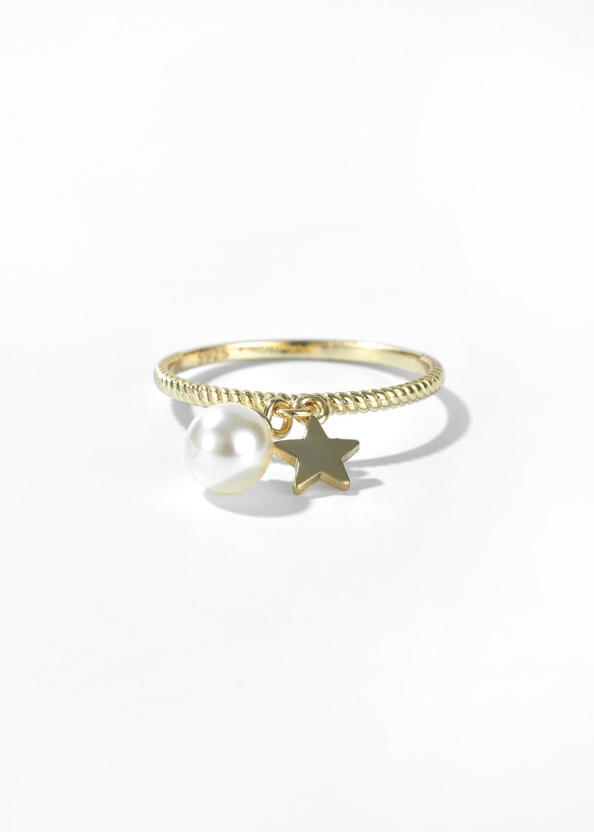 Gold Pearl Ring