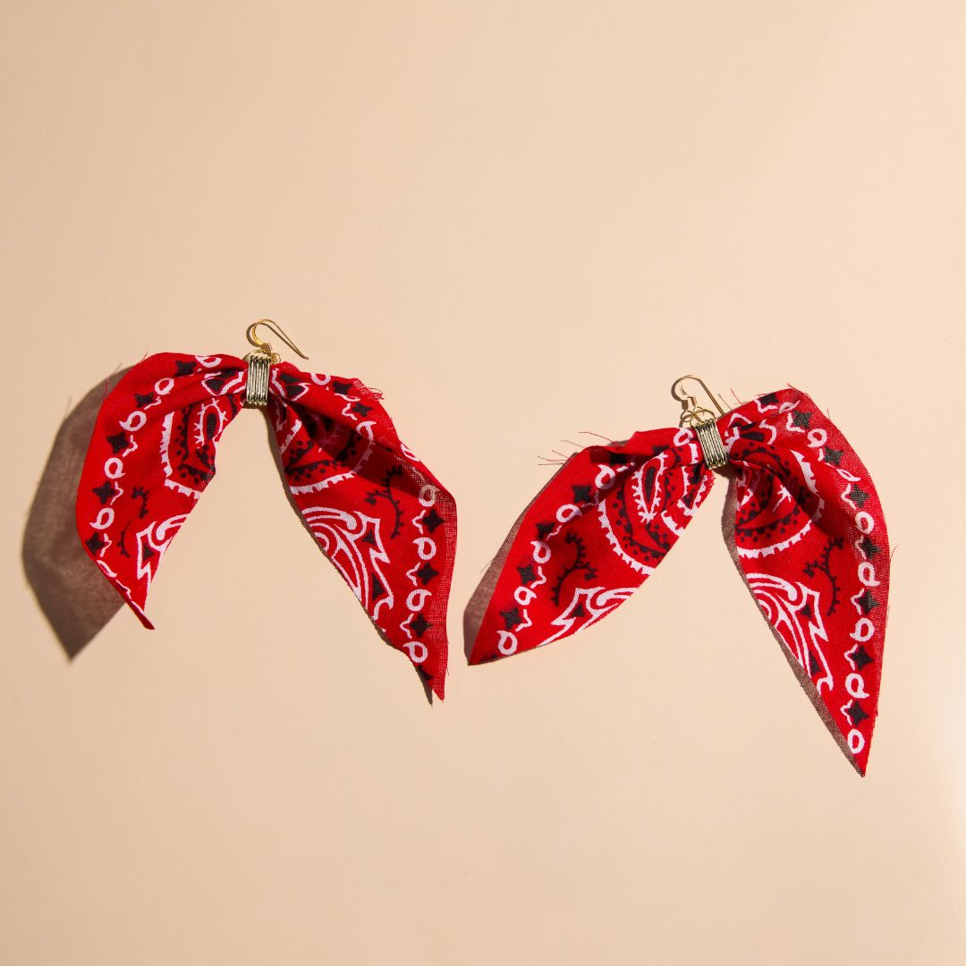 Red Bandana Earrings