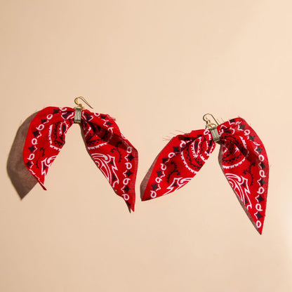 Red Bandana Earrings