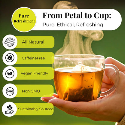 Akshit 75 Papaya Leaf Tea Bags (Té de hojas de papaya )– Caffeine-Free Herbal Support for Immunity & Digestion, Stress Relieving & Energy Tea.
