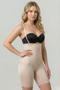 Open Bust Mid-thigh Body Shapewear w/ Flat Front