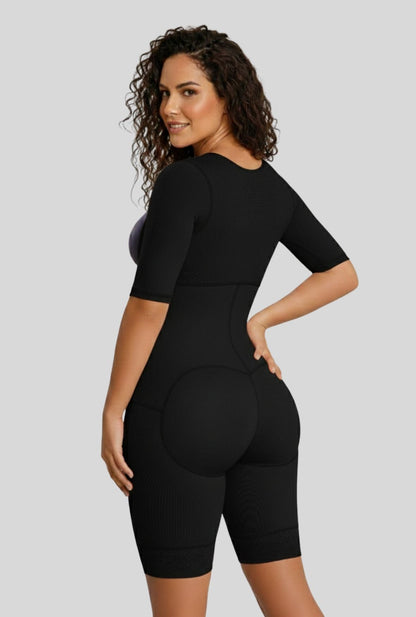 Full Body Mid thigh Shapewear with arm compression