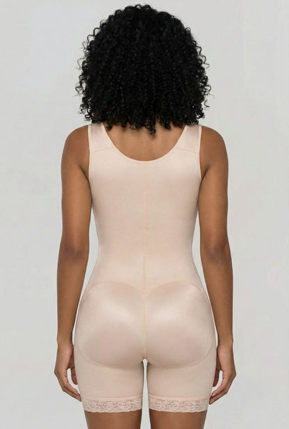 Full Body Suit Mid-Thigh w/zipper & Lace