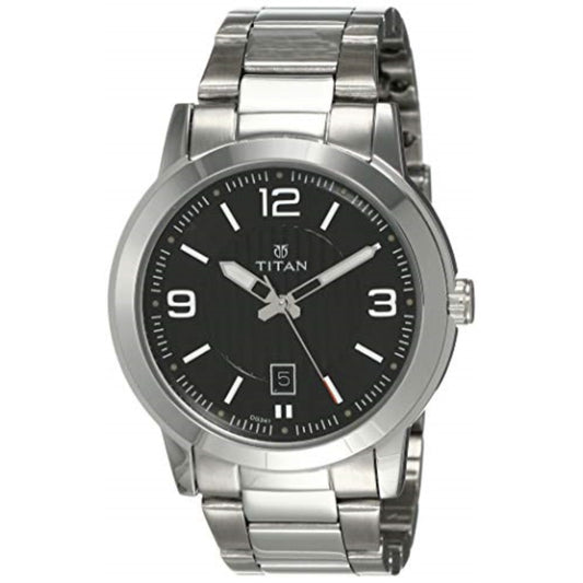 Titan Neo Analog Black Dial Mens Watch-1730SM03