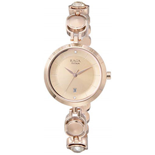 Titan Raga Viva Analog Rose Gold Dial Womens Watch - 2606WM02