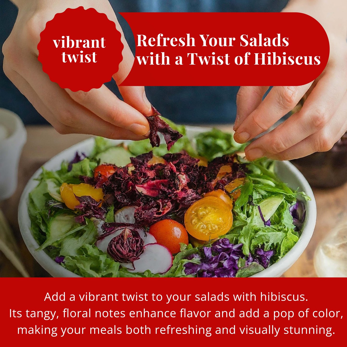 Akshit Hibiscus Flowers 5 oz  Herbal Tea | Flor de Jamaica tea | Dried Hibiscus | Loose Leaf Tea | Caffeine-Free | Vegan Friendly | Fleurs d'hibiscus bio Akshit