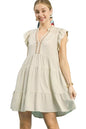 Umgee Linen Tiered Baby Doll Dress