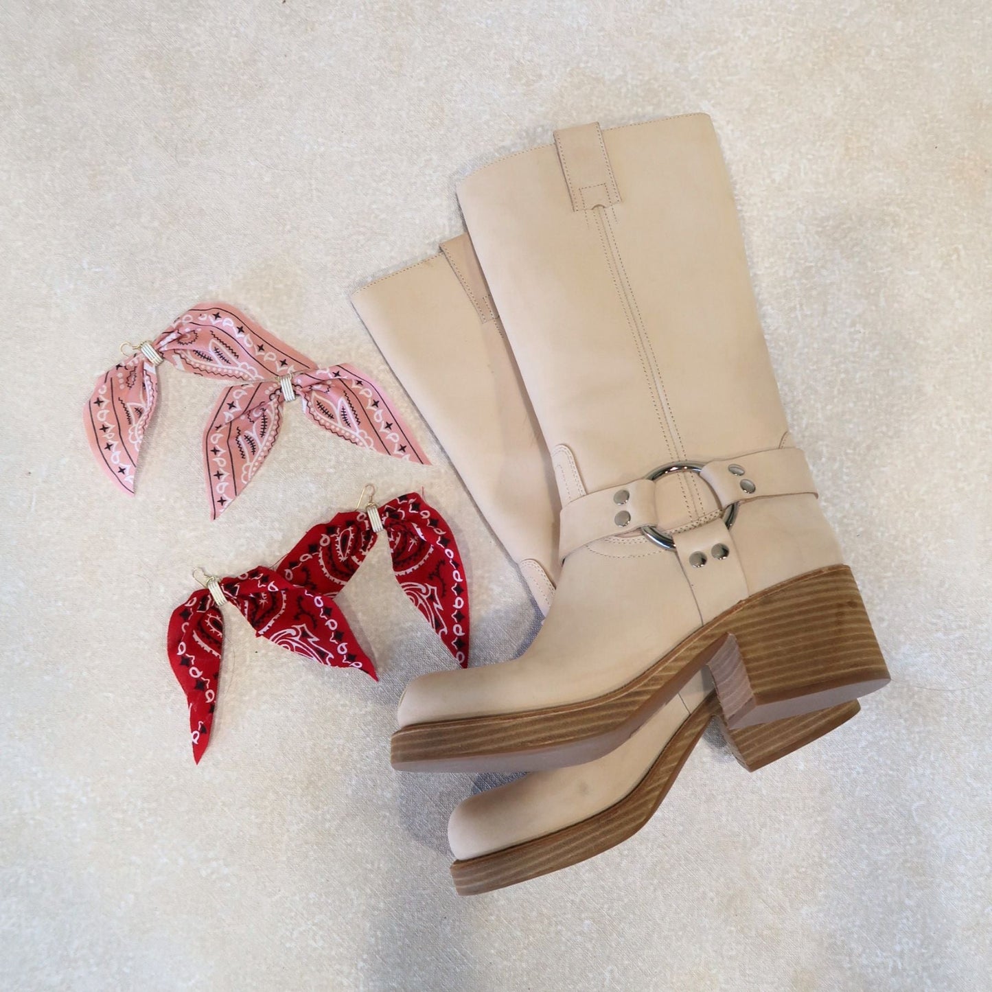 Red Bandana Earrings