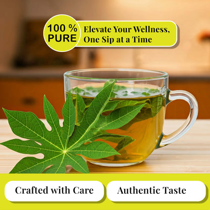 Akshit 75 Papaya Leaf Tea Bags (Té de hojas de papaya )– Caffeine-Free Herbal Support for Immunity & Digestion, Stress Relieving & Energy Tea.