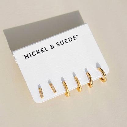 Gold Classics Dainty Earring Set