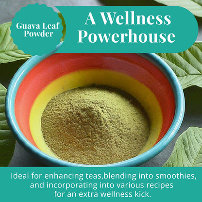 Akshit Dried Guava Leaves 100% Natural, ( Hojas De Guayaba ) | Loose Tea, Non-GMO, Vegan, Gluten-Free | Support Digestive and Immune Health  2.5 oz