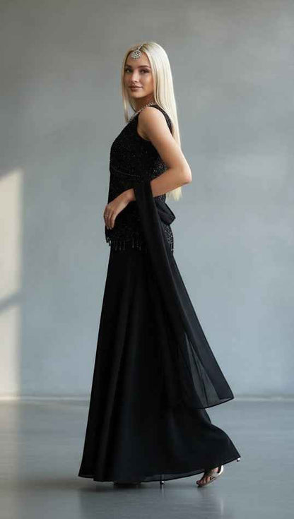 House Of Indian Wedding Attire Embellished Sleeveless Palazzo Suit
