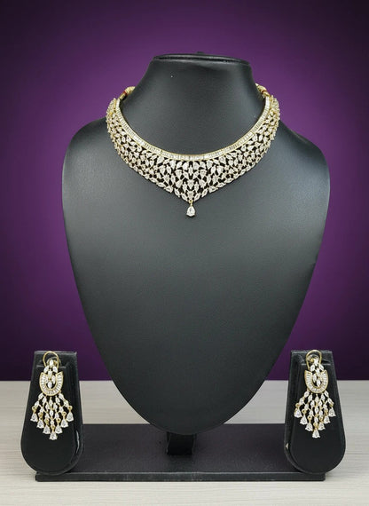 Indian Wedding Jewelry Set With Necklace And Earrings