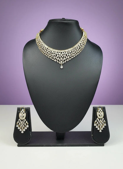 Indian Wedding Jewelry Set With Necklace And Earrings