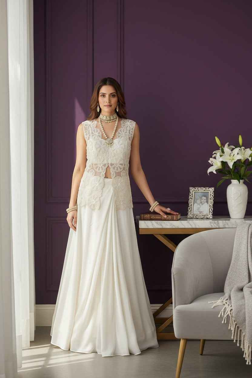 House Of Indian Wedding Attire Embroidered Lehenga Set