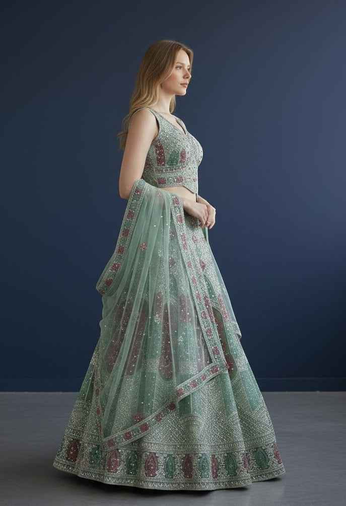 Lehenga Choli set : Light Green