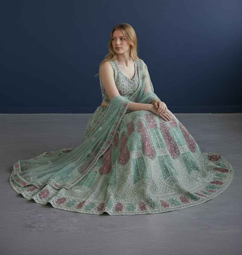 Lehenga Choli set : Light Green