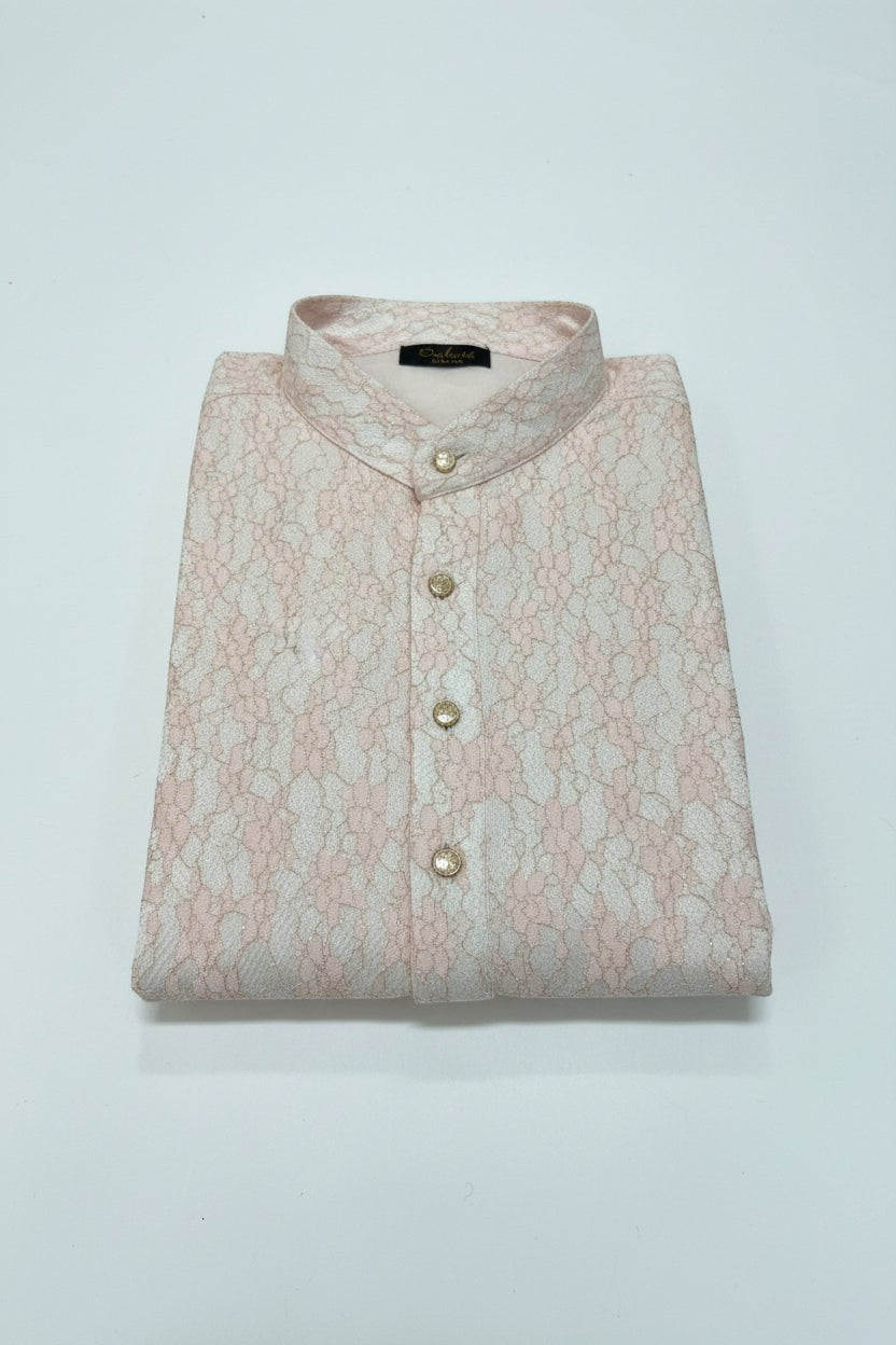 Light pink kurta for men
