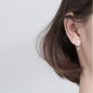 Moon Stone Shine Butterfly Stud Earrings
