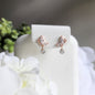 Moon Stone Shine Butterfly Stud Earrings
