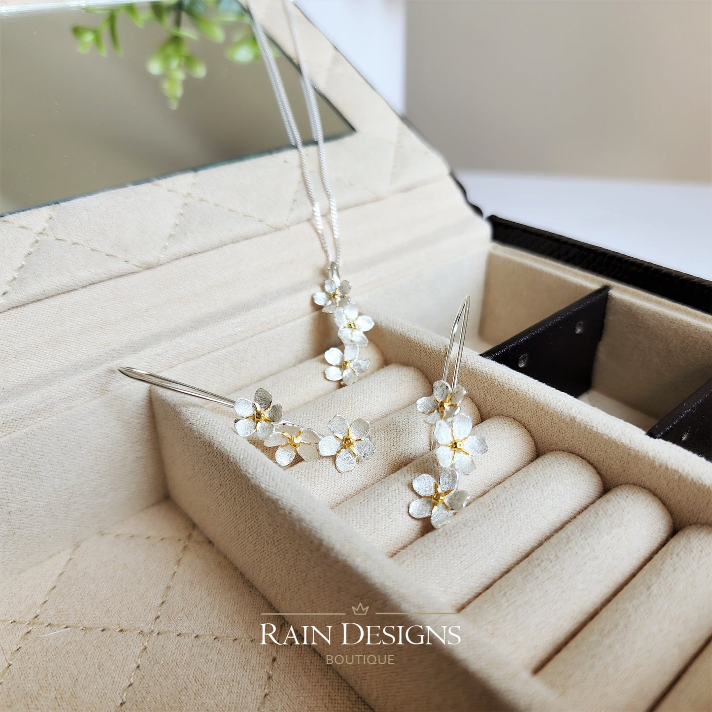 Forget Me Not S925 Silver Flower Earrings