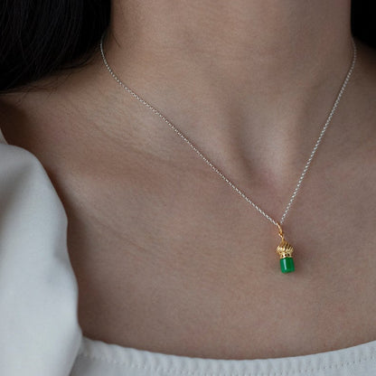 Dome Castle Jade Earrings
