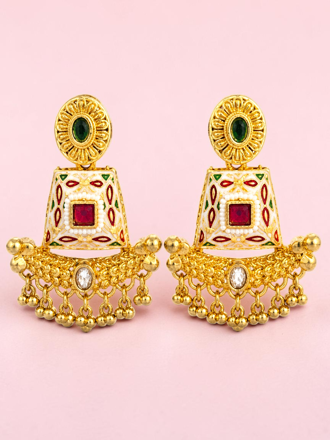 Meenakari earrings